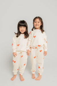 All Over Heart Jogger Set - Kids