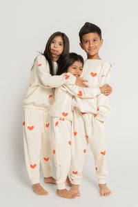 All Over Heart Jogger Set - Kids