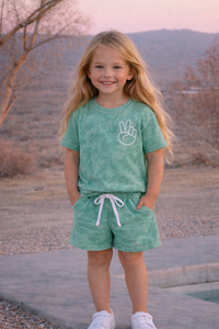 Stone Wash Peace Out Set