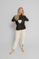 Queen Of Hearts Black T-shirt Women