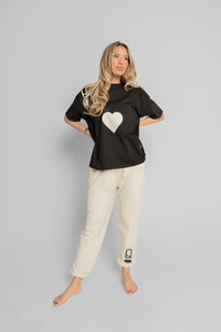 Queen Of Hearts Black T-shirt Women
