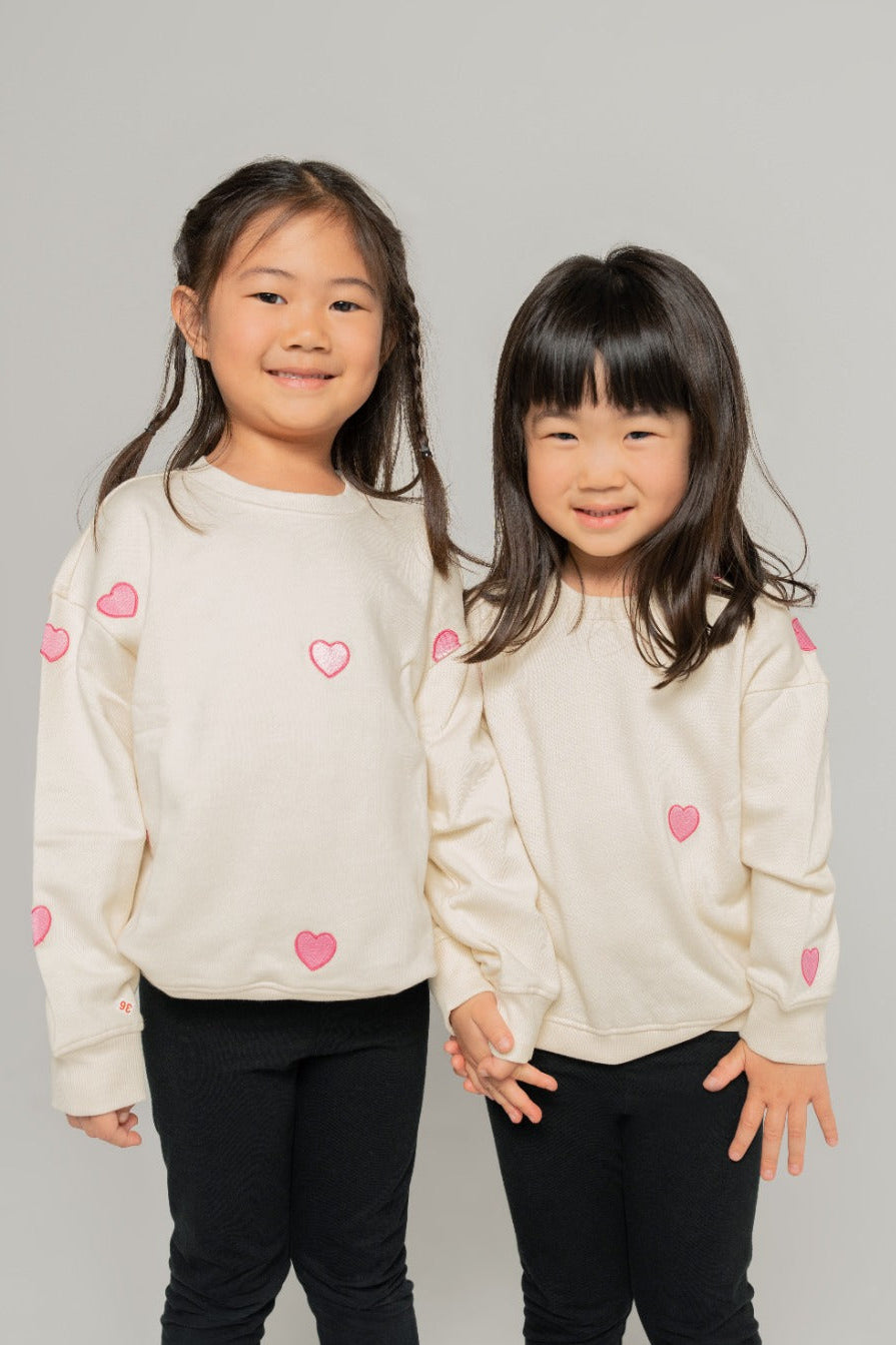 Blush embroidered crewneck