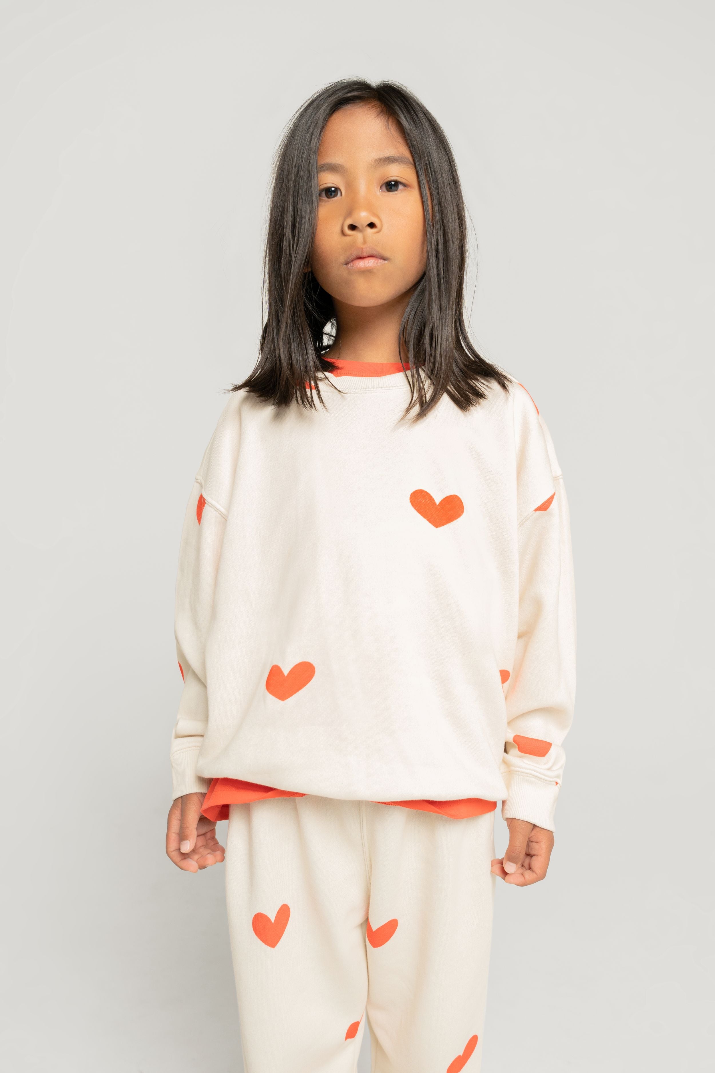 All Over Heart Jogger Set - Kids