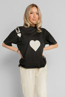 Queen Of Hearts Black T-shirt Women
