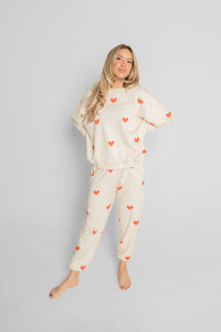 All Over Heart Jogger Set - Women