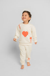 King of Hearts Jogger Set – Kids (Red)