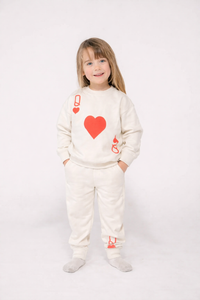 Queen of Hearts Jogger Set - Kids (Red)