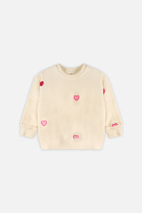 Blush embroidered crewneck