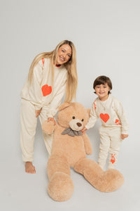 King of Hearts Jogger Set – Kids (Red)