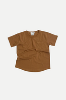 Organic Scoop Tee- Brown