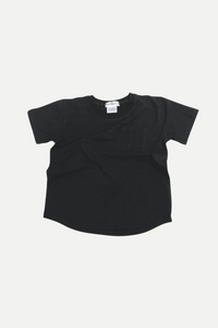 Organic Scoop Tee- Black