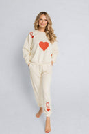 Queen of Hearts Jogger Set - Women (Red)