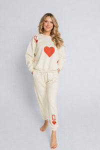 Queen of Hearts Jogger Set - Women (Red)