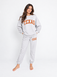 Texas Home Uniform crewneck and sweatpants set in heather grey