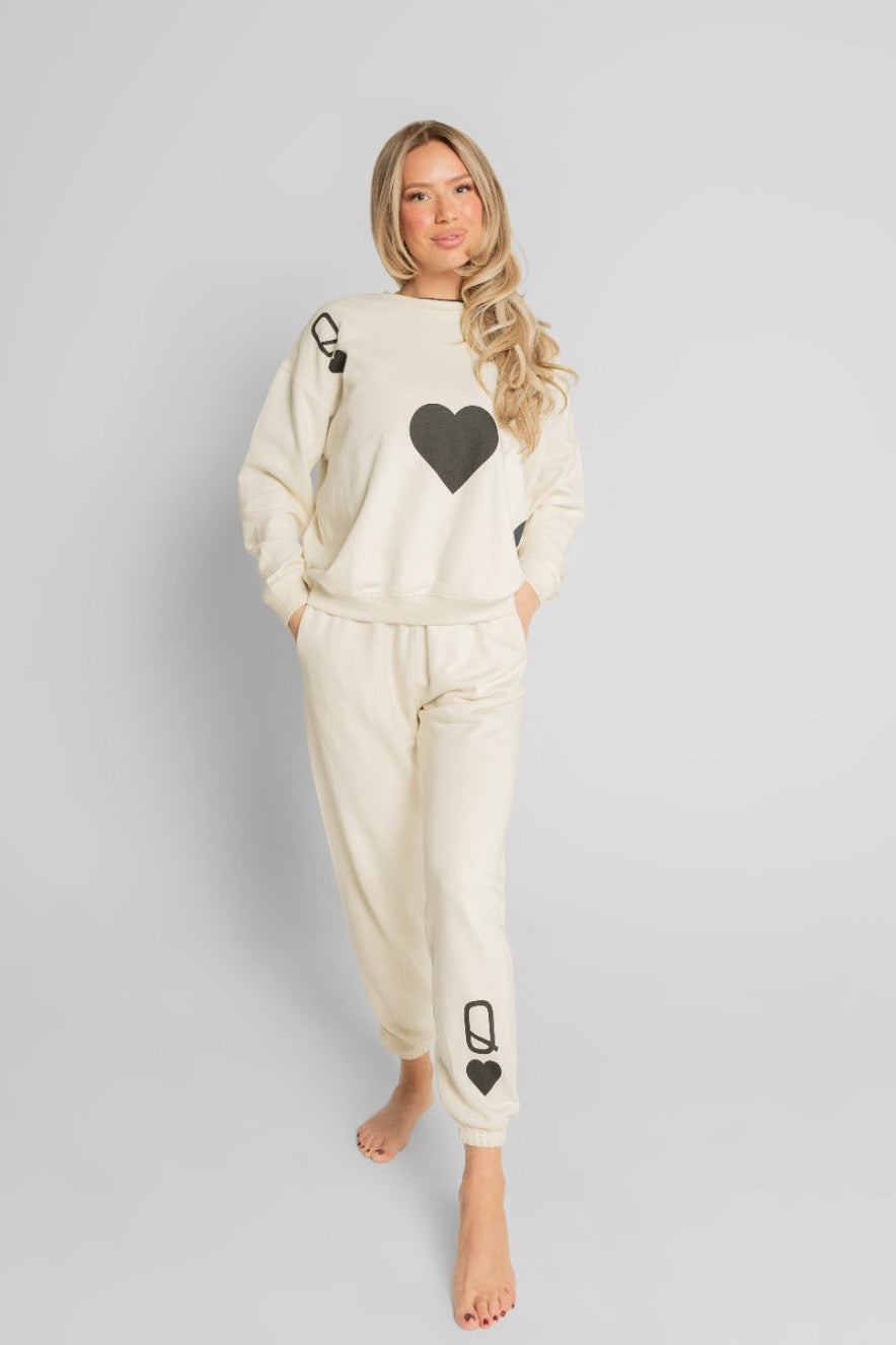 Queen of Hearts Jogger Set – Women (Black)